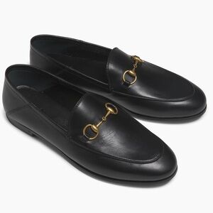 Gucci Black Leather horsebit Loafers